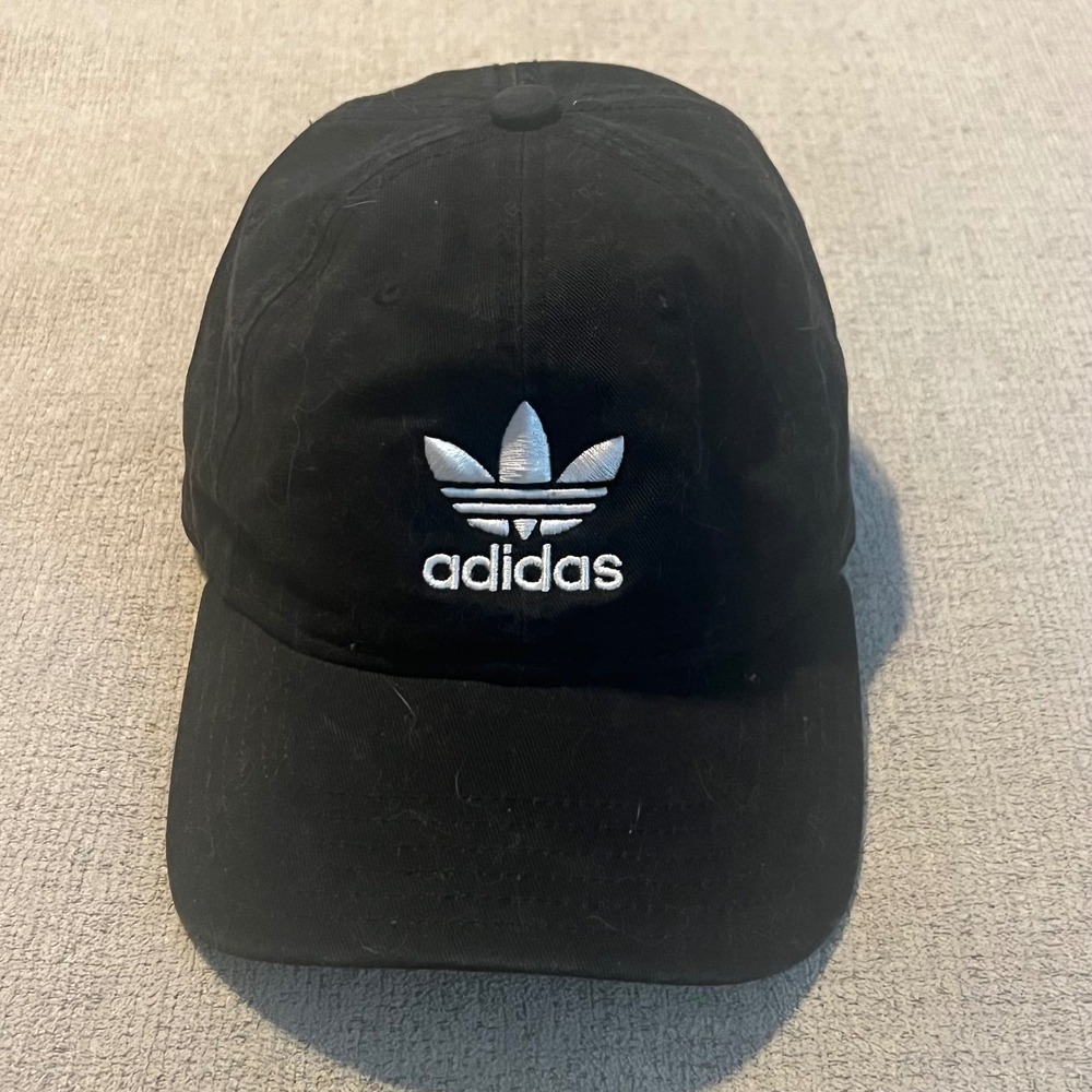 Adidas Originals Trefoil Baseball Cap Black White Dad Hat‎ RN 90288 OSFM